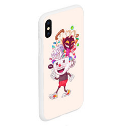 Чехол iPhone XS Max матовый Cuphead: Street Art, цвет: 3D-белый — фото 2