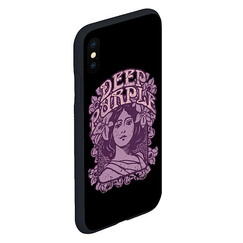 Чехол iPhone XS Max матовый Deep Purple / 3D-Черный – фото 2