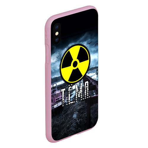 Чехол iPhone XS Max матовый S.T.A.L.K.E.R: Тёма / 3D-Розовый – фото 2
