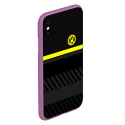 Чехол iPhone XS Max матовый FC Borussia 2018 Original #3, цвет: 3D-фиолетовый — фото 2