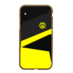 Чехол iPhone XS Max матовый FC Borussia: Sport Geometry