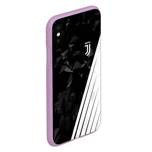 Чехол iPhone XS Max матовый FC Juventus: Abstract / 3D-Сиреневый – фото 2