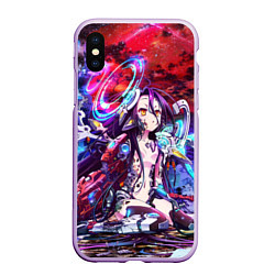 Чехол iPhone XS Max матовый No Game No Life Zero, цвет: 3D-сиреневый