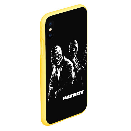 Чехол iPhone XS Max матовый Payday / 3D-Желтый – фото 2