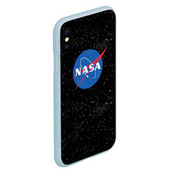 Чехол iPhone XS Max матовый NASA: Endless Space, цвет: 3D-голубой — фото 2