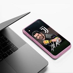 Чехол iPhone XS Max матовый Джанлуиджи Буффон, цвет: 3D-розовый — фото 2