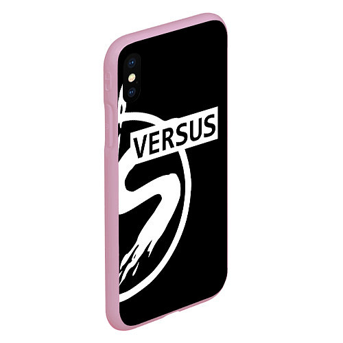 Чехол iPhone XS Max матовый Versus Battle: Black / 3D-Розовый – фото 2