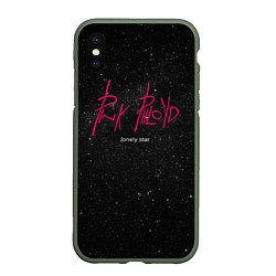 Чехол iPhone XS Max матовый Pink Phloyd: Lonely star, цвет: 3D-темно-зеленый