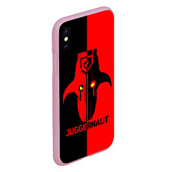 Чехол iPhone XS Max матовый Juggernaut Blood, цвет: 3D-розовый — фото 2