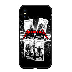 Чехол iPhone XS Max матовый Metallica Band, цвет: 3D-черный