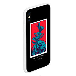 Чехол iPhone XS Max матовый 21 Pilots: Dark Skull, цвет: 3D-белый — фото 2