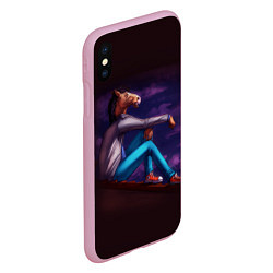 Чехол iPhone XS Max матовый BoJack, цвет: 3D-розовый — фото 2