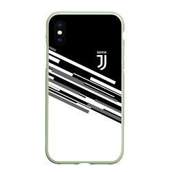 Чехол iPhone XS Max матовый FC Juventus: B&W Line