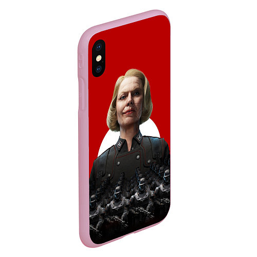 Чехол iPhone XS Max матовый Wolfenstein: Irene Engel / 3D-Розовый – фото 2