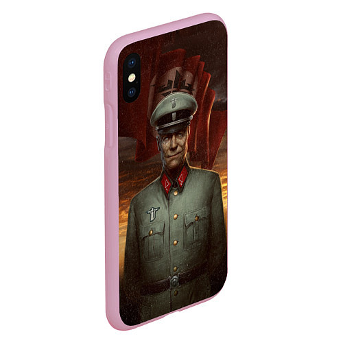 Чехол iPhone XS Max матовый Wolfenstein: Wilhelm Strasse / 3D-Розовый – фото 2