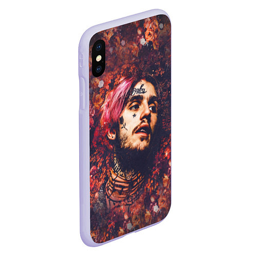 Чехол iPhone XS Max матовый Lil Peep: Cry baby / 3D-Светло-сиреневый – фото 2