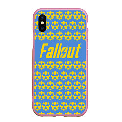 Чехол iPhone XS Max матовый Fallout: Danger Radiation, цвет: 3D-розовый