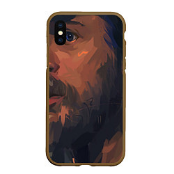 Чехол iPhone XS Max матовый Peaky blinders, цвет: 3D-коричневый