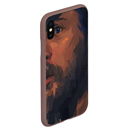 Чехол iPhone XS Max матовый Peaky blinders / 3D-Коричневый – фото 2