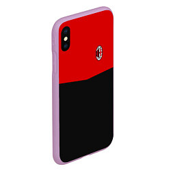 Чехол iPhone XS Max матовый АC Milan: R&B Sport, цвет: 3D-сиреневый — фото 2