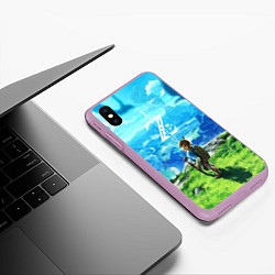 Чехол iPhone XS Max матовый Z-Link, цвет: 3D-сиреневый — фото 2