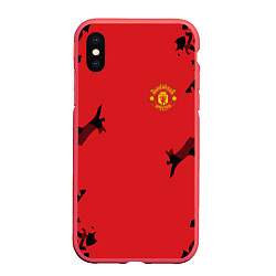 Чехол iPhone XS Max матовый FC Manchester United: Red Original