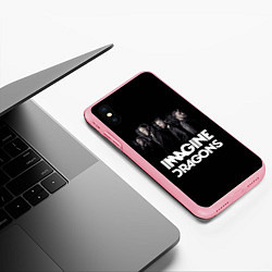 Чехол iPhone XS Max матовый Imagine Dragons: Boy Band, цвет: 3D-баблгам — фото 2