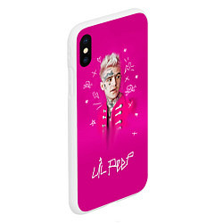 Чехол iPhone XS Max матовый Lil Peep: Pink Light, цвет: 3D-белый — фото 2