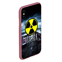 Чехол iPhone XS Max матовый S.T.A.L.K.E.R: Radiation, цвет: 3D-малиновый — фото 2