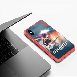 Чехол iPhone XS Max матовый Skillet: Korey Cooper, цвет: 3D-красный — фото 2