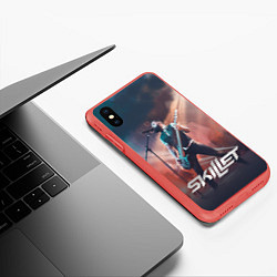 Чехол iPhone XS Max матовый Skillet: John Cooper, цвет: 3D-красный — фото 2