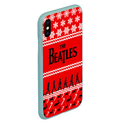 Чехол iPhone XS Max матовый The Beatles: New Year, цвет: 3D-мятный — фото 2