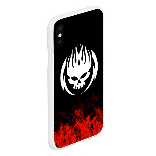 Чехол iPhone XS Max матовый The Offspring: Red Flame / 3D-Белый – фото 2