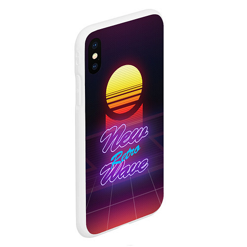 Чехол iPhone XS Max матовый New Retro Wave / 3D-Белый – фото 2