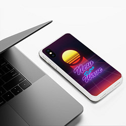 Чехол iPhone XS Max матовый New Retro Wave, цвет: 3D-белый — фото 2