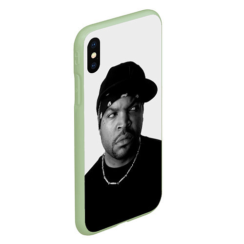 Чехол iPhone XS Max матовый Ice Cube / 3D-Салатовый – фото 2