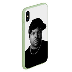 Чехол iPhone XS Max матовый Ice Cube, цвет: 3D-салатовый — фото 2