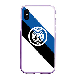 Чехол iPhone XS Max матовый FC Inter: W&B&G, цвет: 3D-сиреневый