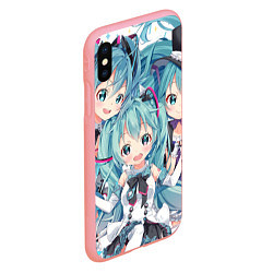 Чехол iPhone XS Max матовый Hatsune Miku, цвет: 3D-баблгам — фото 2