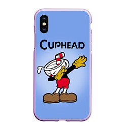 Чехол iPhone XS Max матовый Cuphead Dab, цвет: 3D-сиреневый