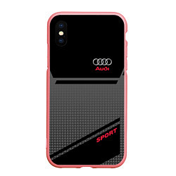 Чехол iPhone XS Max матовый Audi: Crey & Black