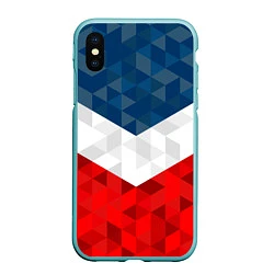 Чехол iPhone XS Max матовый Форма России, цвет: 3D-мятный