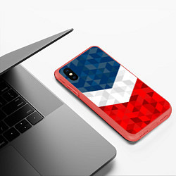 Чехол iPhone XS Max матовый Форма России, цвет: 3D-красный — фото 2