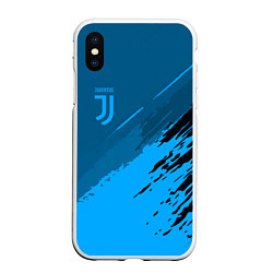 Чехол iPhone XS Max матовый FC Juventus: Blue Original, цвет: 3D-белый
