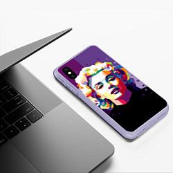 Чехол iPhone XS Max матовый Marilyn Monroe, цвет: 3D-светло-сиреневый — фото 2