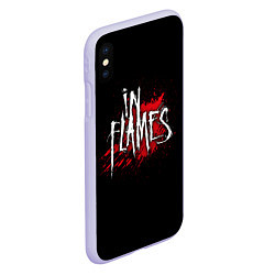Чехол iPhone XS Max матовый In Flames, цвет: 3D-светло-сиреневый — фото 2