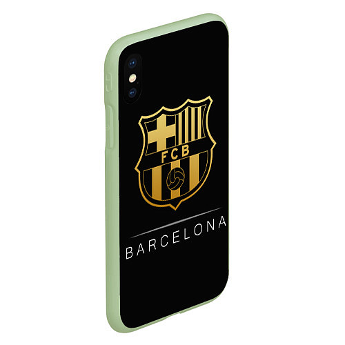 Чехол iPhone XS Max матовый Barcelona Gold Edition / 3D-Салатовый – фото 2