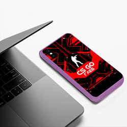 Чехол iPhone XS Max матовый CS:GO - Глеб, цвет: 3D-фиолетовый — фото 2