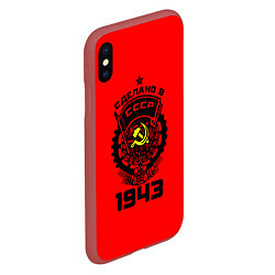 Чехол iPhone XS Max матовый Сделано в СССР 1943, цвет: 3D-красный — фото 2