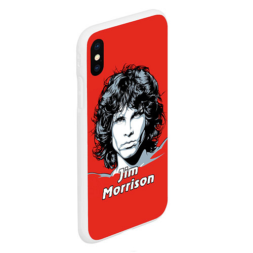 Чехол iPhone XS Max матовый Jim Morrison / 3D-Белый – фото 2